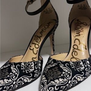 Sam Edelman Black and Cream Women's Heels